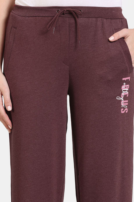 Zivame Longue Knit Pyjama - Tawny Port — image 5
